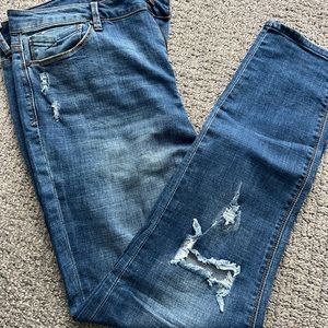 Womens unplubished jeans